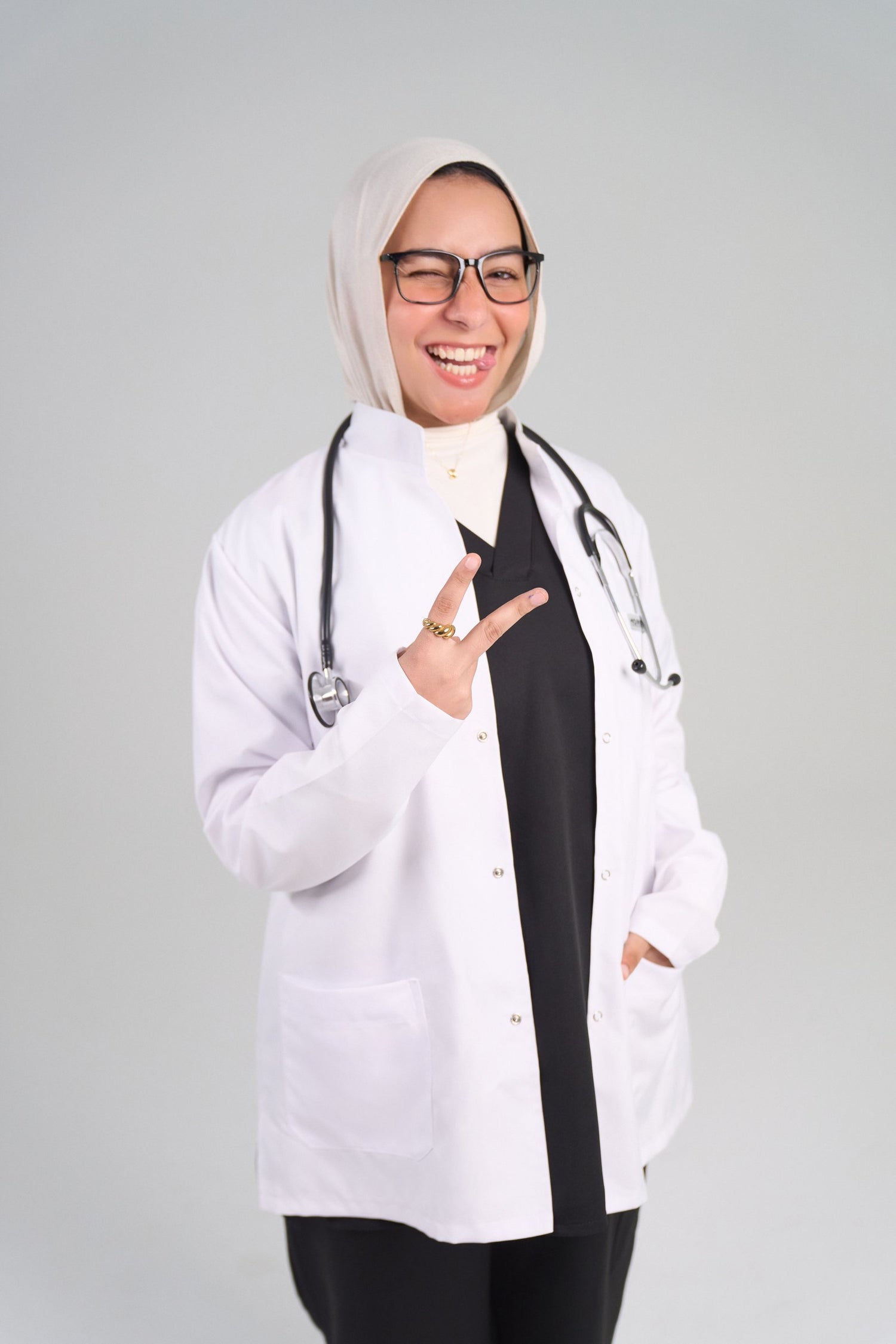 بالطو طبي أبيض - أبيض-23